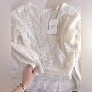 NWT Sézane Cristina Sweater White S